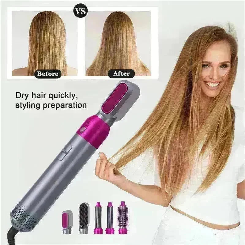 Five-in-one Hot Air Comb Automatic Hair Curler For Curling Or Straightening - EX-STOCK CANADA