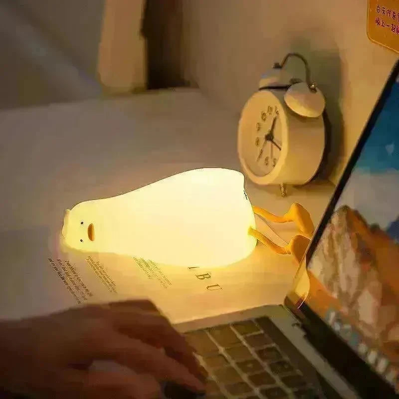 Flat Duck Silicone Night Light Children's Bedside Lamp - EX-STOCK CANADA