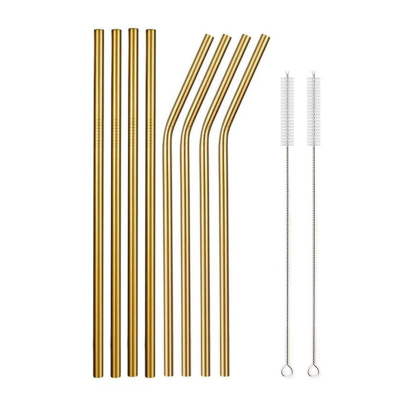 Food Grade 304 Stainless Steel Color Metal Straws EX-STOCK Canada 