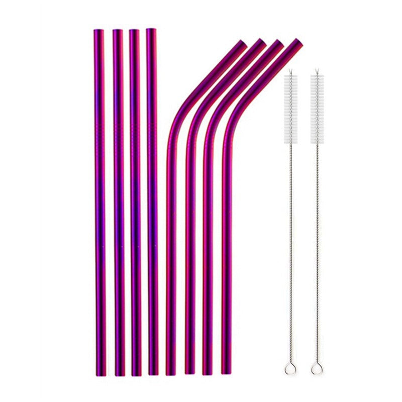 Food Grade 304 Stainless Steel Color Metal Straws EX-STOCK Canada 