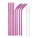 Food Grade 304 Stainless Steel Color Metal Straws EX-STOCK Canada 