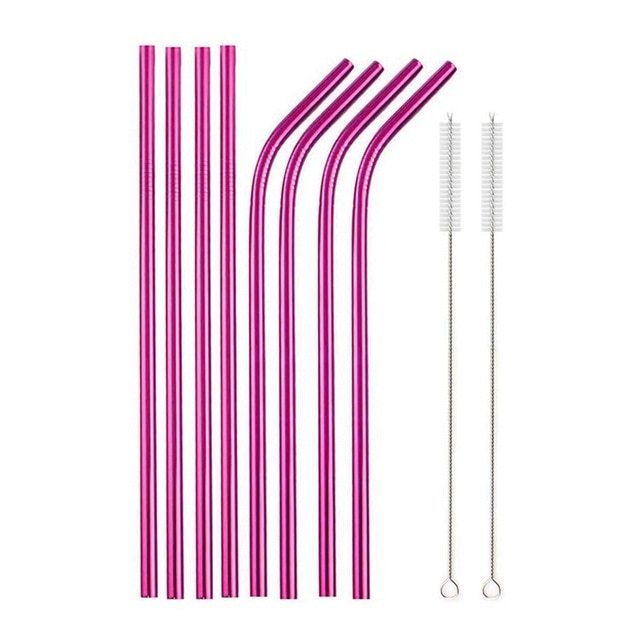 Food Grade 304 Stainless Steel Color Metal Straws EX-STOCK Canada 