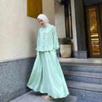 Foreign Trade Women's Clothing Arab New Fashion Long Sleeve Skirt Suit Two piece set. - EX-STOCK Canada