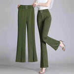 Formal Office Work High-Waisted Wide-Leg trouser Pants for Women - EX-STOCK Canada