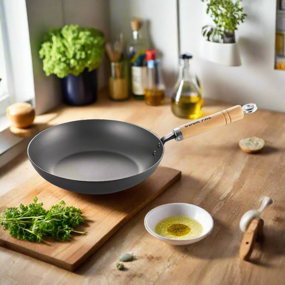 Yoshikawa Cook-Pal Ren Nitrided Carbon Steel Fry Pan 24cm – Made in Japan 