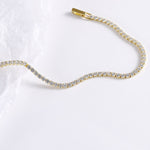 2.5mm Single Row Full Diamond Crystal Bracelet Round Zircon Tennis Hip Hop EX-STOCK Canada 