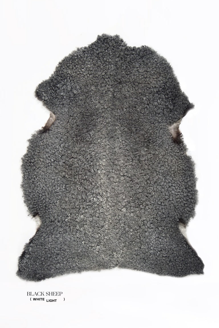 Grey Short Wool Gotland Sheepskin 
