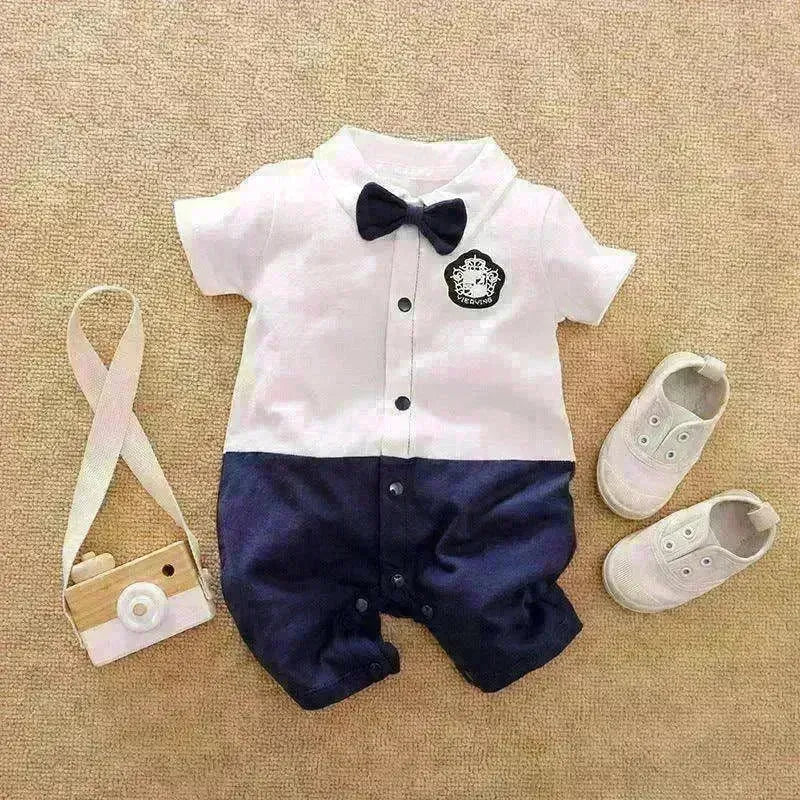 Gentleman's Baby Clothes, Long-sleeved Baby Clothes, Gentleman's Romper - EX-STOCK CANADA