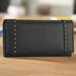 Genuine Leather Wallet with Studded Accent EX-STOCK Canada 