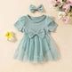 Girls' Multi-color Mesh Flounced Sleeve Short Sleeved Kazakhstan Dress - EX-STOCK Canada