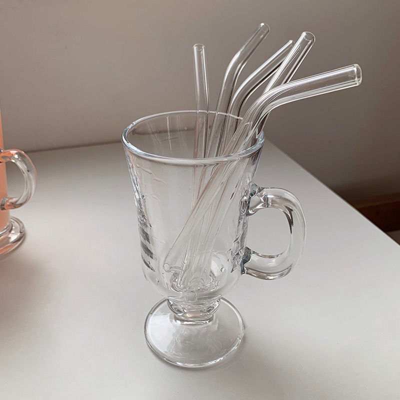 Glass Straws, Pearl Milk Tea Coarse Drinking Straws, Non-disposable Transparent Water Cups, Long Straws EX-STOCK Canada 