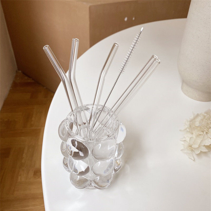 Glass Straws, Pearl Milk Tea Coarse Drinking Straws, Non-disposable Transparent Water Cups, Long Straws EX-STOCK Canada 