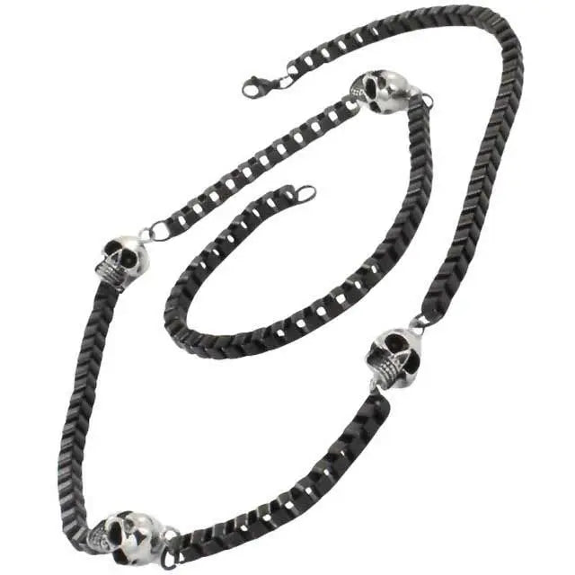 GoSteel Biker Skull Chain Necklace EX-STOCK Canada 