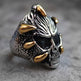 GoSteel Men's Dragon Claws and Skull Ring EX-STOCK Canada 
