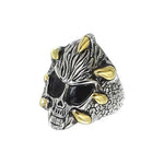 GoSteel Men's Dragon Claws and Skull Ring EX-STOCK Canada 