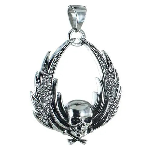 GoSteel Skull & Wings Pendant EX-STOCK Canada 