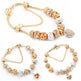 Gold Snake Chain Crystal Heart Bracelet EX-STOCK Canada 