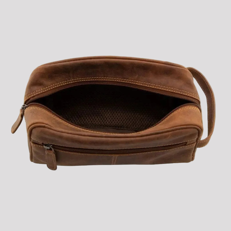 Greenwood Leather Geelong Toiletry Bag 