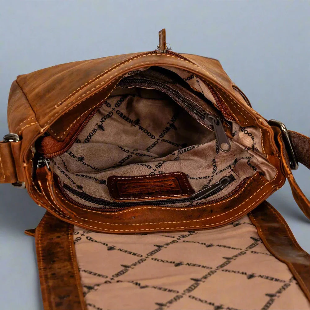 Greenwood Leather Henry Mini-Messenger Bag EX-STOCK Canada 