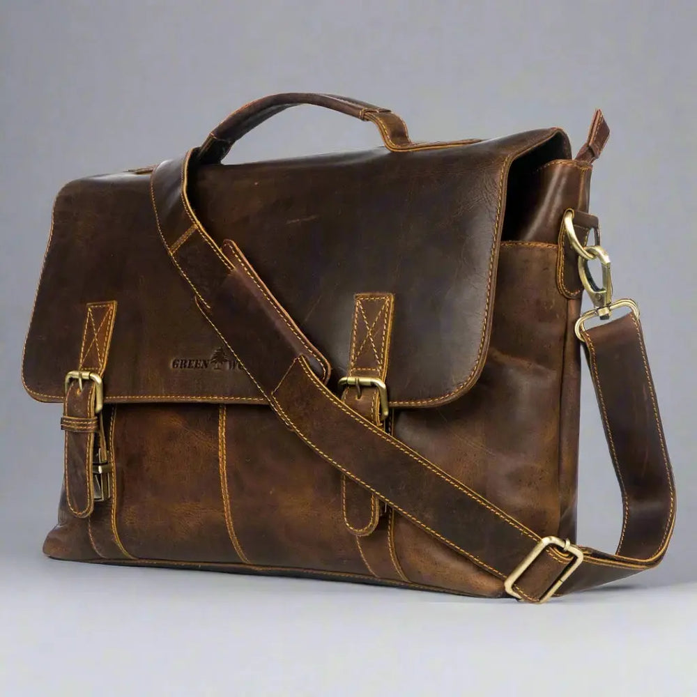 Greenwood Leather Laptop Bag EX-STOCK Canada 