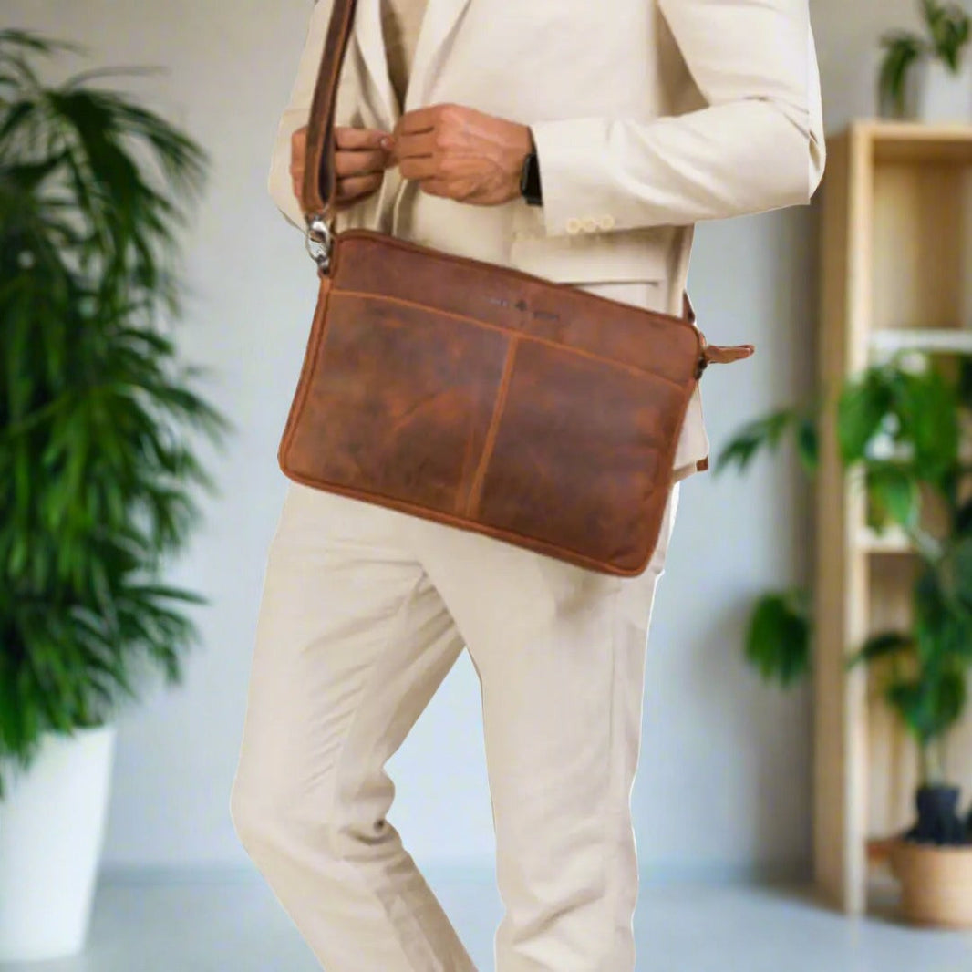 Greenwood Leather Montreal Laptop Sleeve EX-STOCK Canada 