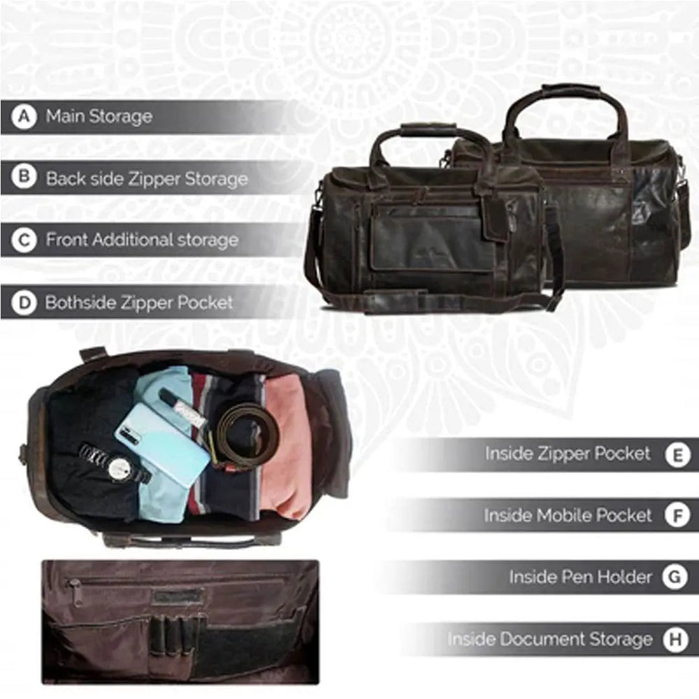 Greenwood Leather Regina Large Travel Duffle Bag EX-STOCK Canada 