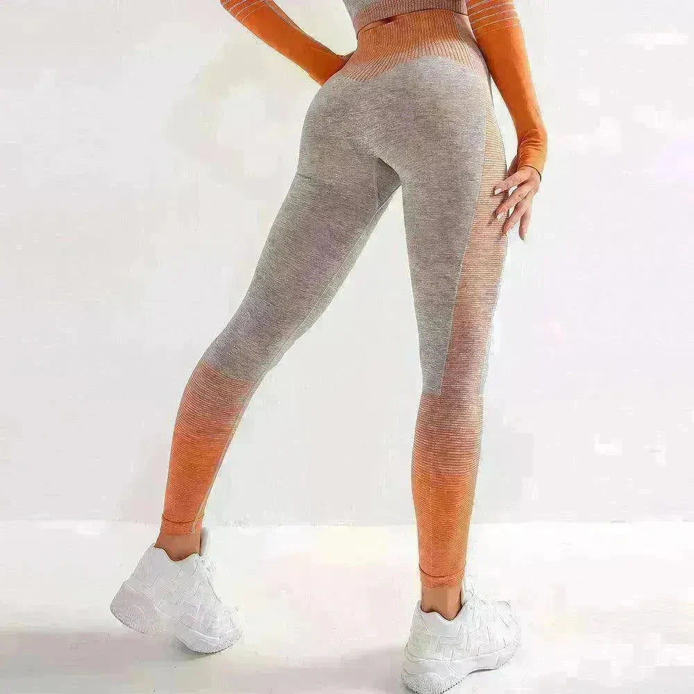 Gym High Waist Leggings Women Knitted Workout Running Yoga Pants - EX-STOCK CANADA
