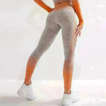 Gym High Waist Leggings Women Knitted Workout Running Yoga Pants - EX-STOCK CANADA