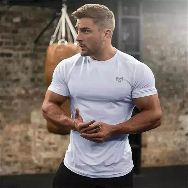 T-shirt de gym à manches courtes à séchage rapide pour la course EX-STOCK Canada