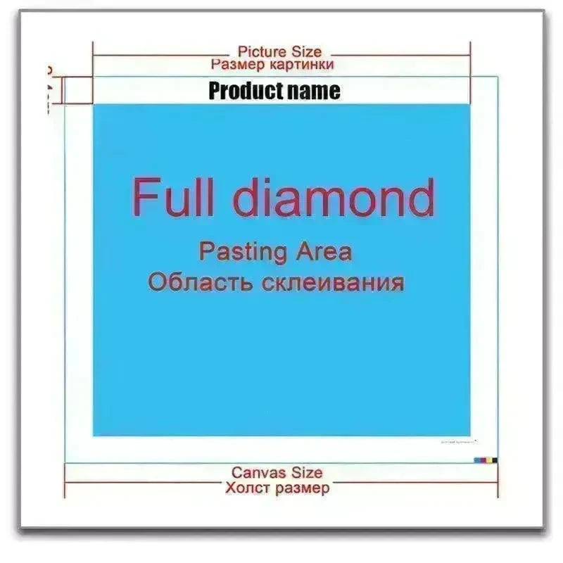 HD Canvas Diamond Painting Square Cross Stitch - EX-STOCK CANADA
