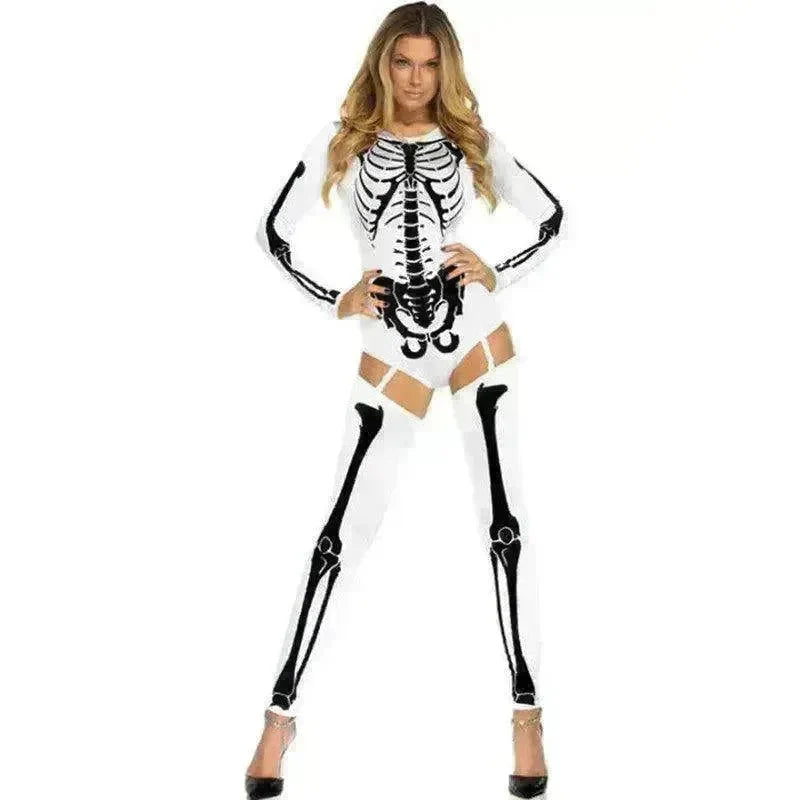 Halloween Cosplay Costume Skull Zombie Uniform - EX-STOCK CANADA