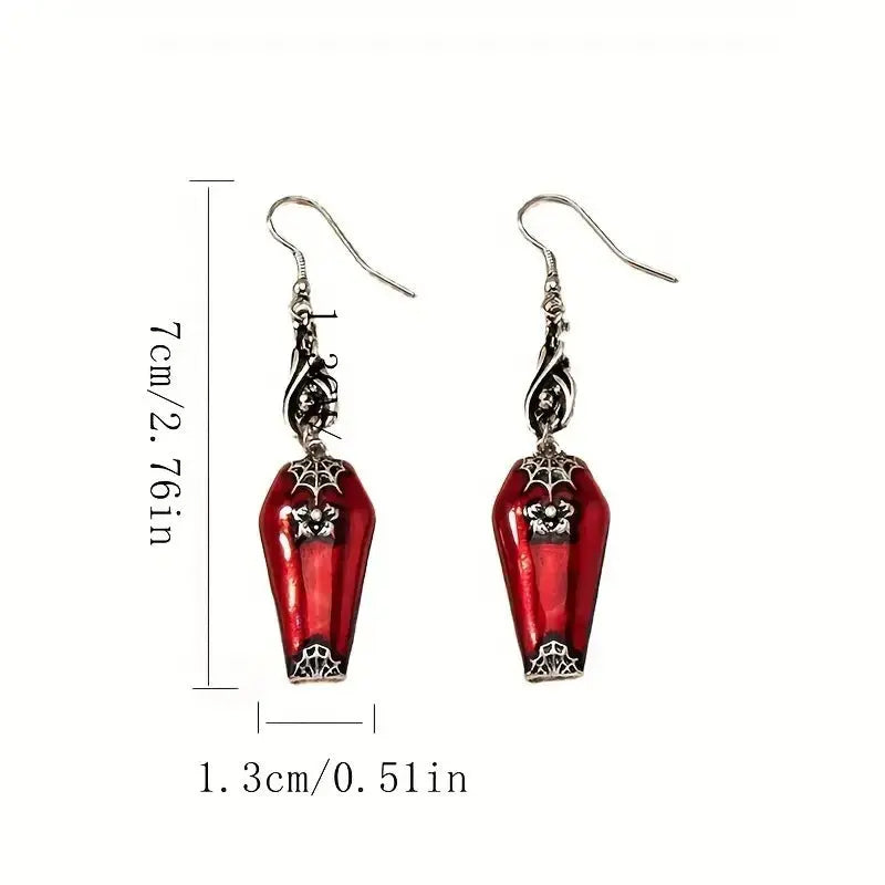 Halloween Earrings Ins Style Red Bat Spider Retro Earrings Jewelry - EX-STOCK Canada