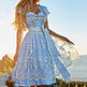 Halloween Munich Beer Long Short-sleeved Printed Lace-up Dress - EX-STOCK Canada