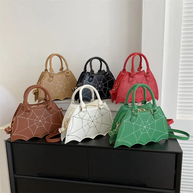 Halloween Spider Web Saddle Bags Fashion Personality Crossbody Shoulder Bag With Handle Women's Handbags - EX-STOCK Canada