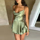 Halter Satin Summer Charming Backless Straps Temperament Elegant Celebrity Style Short Dress - EX-STOCK Canada