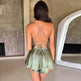 Halter Satin Summer Charming Backless Straps Temperament Elegant Celebrity Style Short Dress - EX-STOCK Canada