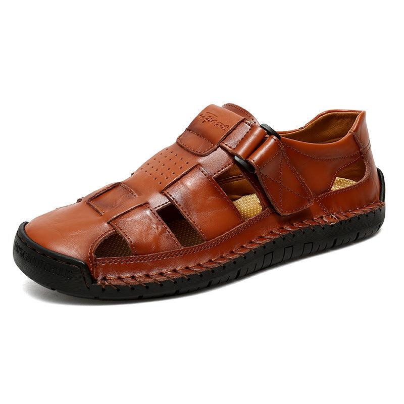 Handmade Stitching Leather Casual Beach Men's Sandals  EX-STOCK CANADA