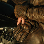 Hard Knuckle Leather Motorcycle Gloves EX-STOCK Canada 