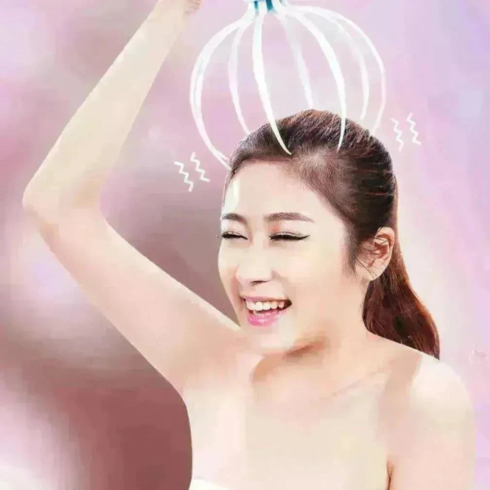 Head Scalp Massager Octopus Vibration And Refreshing Electric Massager - EX-STOCK CANADA