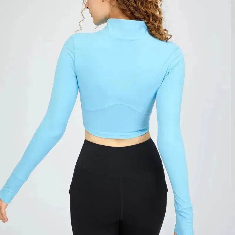 High Neck Zipper Sports Gym Suit - EX-STOCK Canada