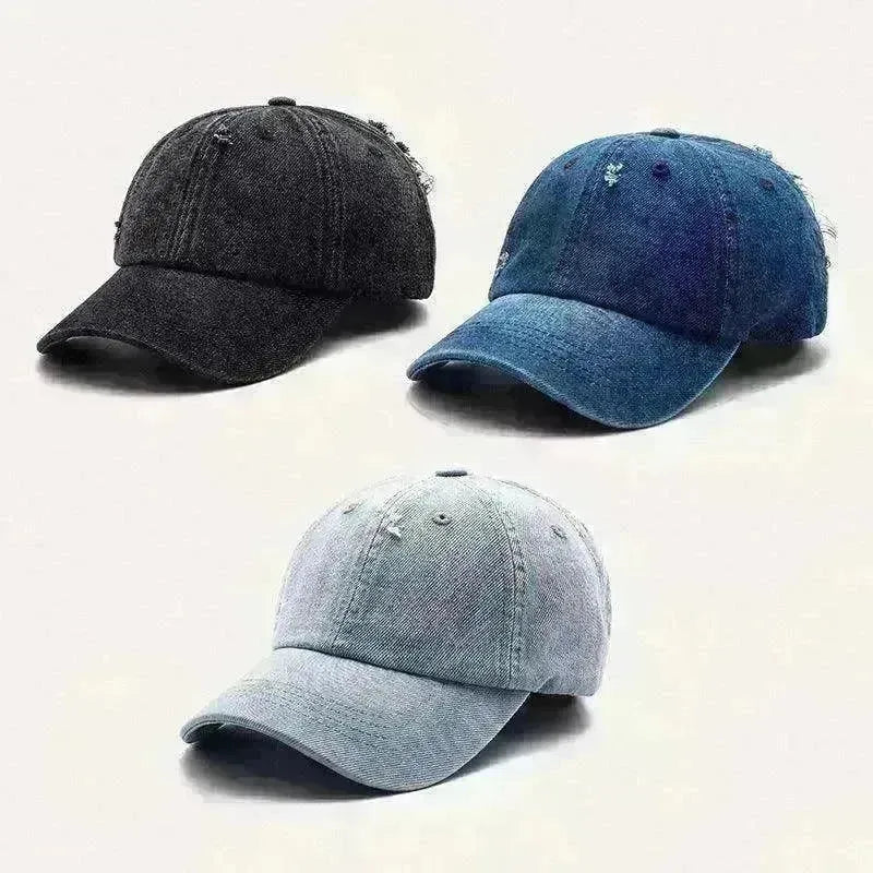 Hole Denim Korean Men And Women General Baseball Caps - EX-STOCK CANADA