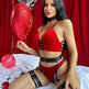 Hollow Christmas Lingerie Valentine's Day Love Interest Three Sets Of Women - EX-STOCK Canada