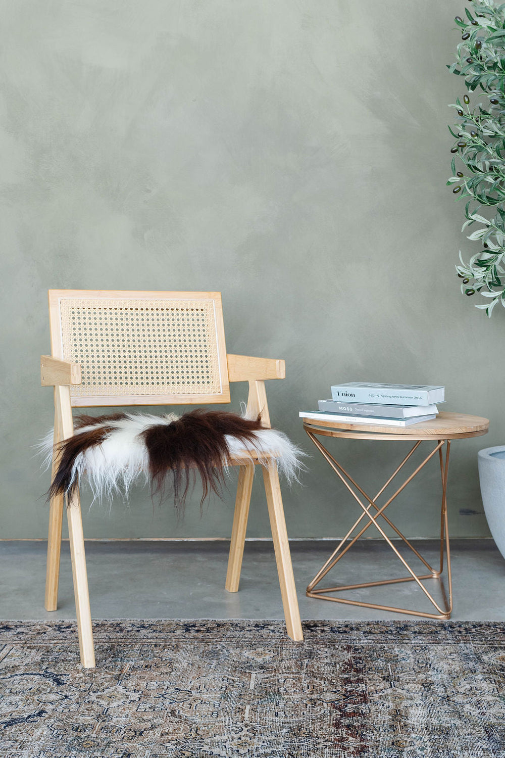 Brown Spotted Icelandic Sheepskin Chair Pad | Random 