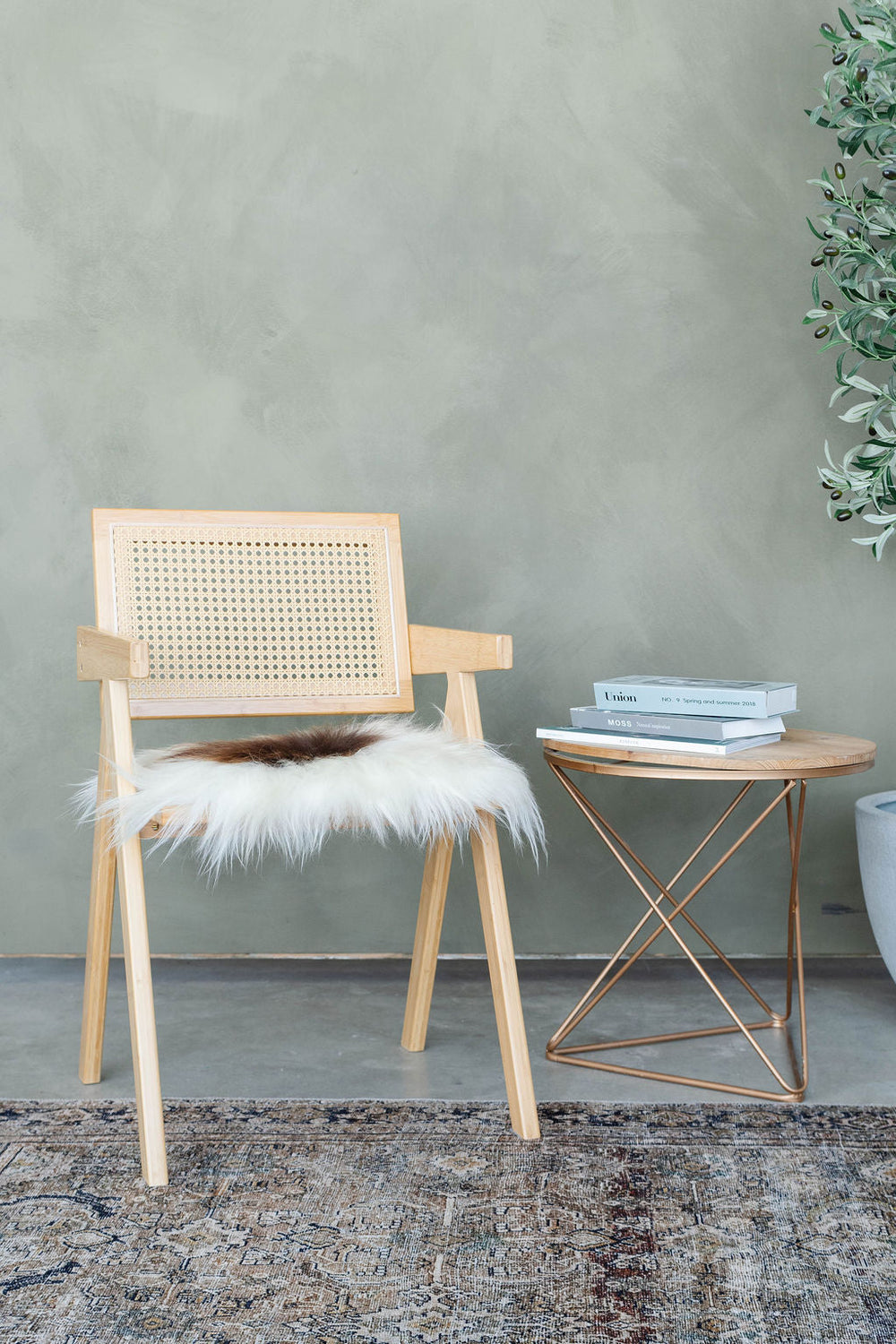 Brown Spotted Icelandic Sheepskin Chair Pad | Random 
