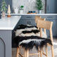 Black Spotted Icelandic Sheepskin Chair Pad | Random 