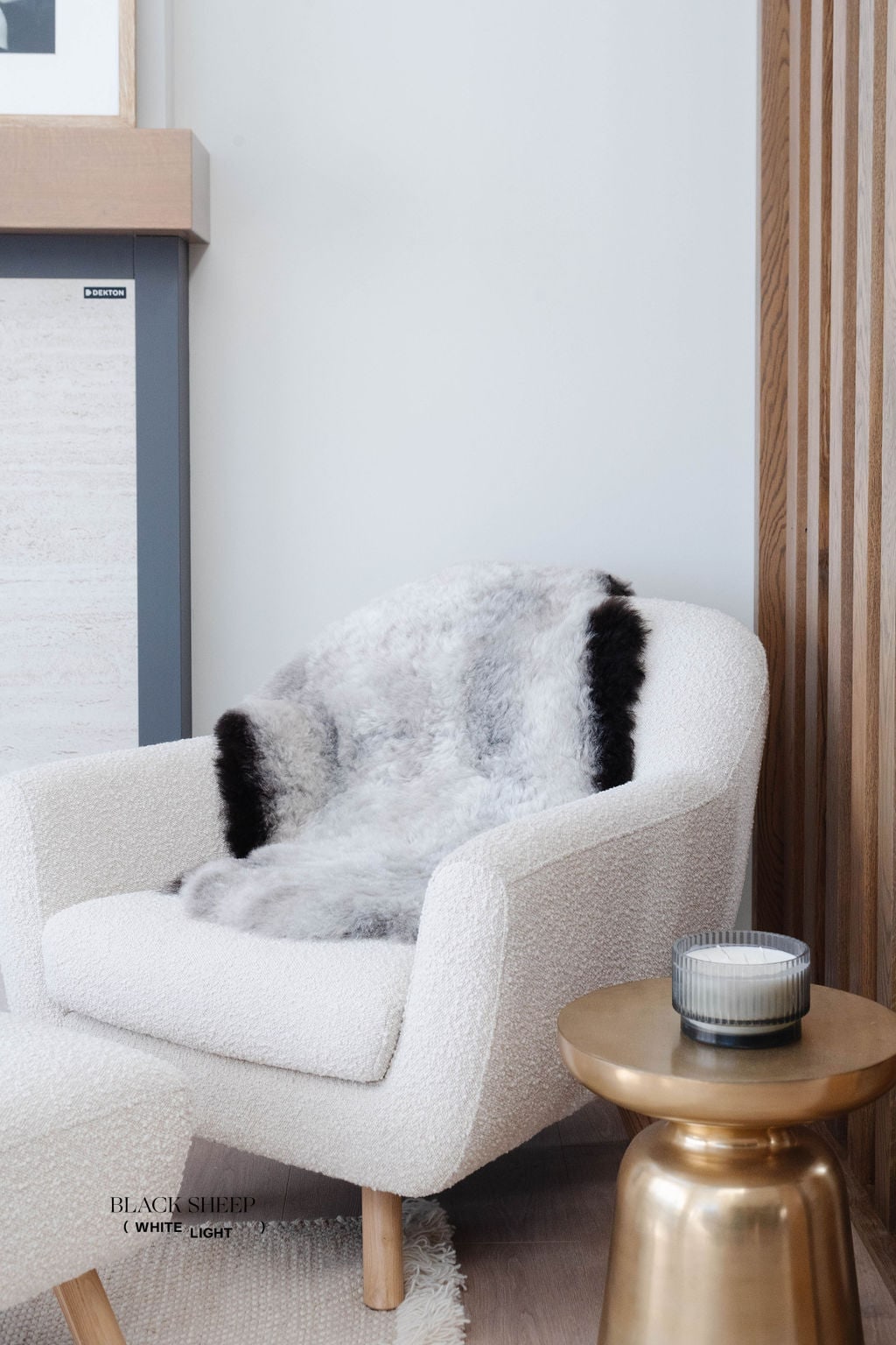 Shorn Dark Grey Edge Icelandic Sheepskin 