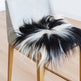 Black Spotted Icelandic Sheepskin Chair Pad | Random 
