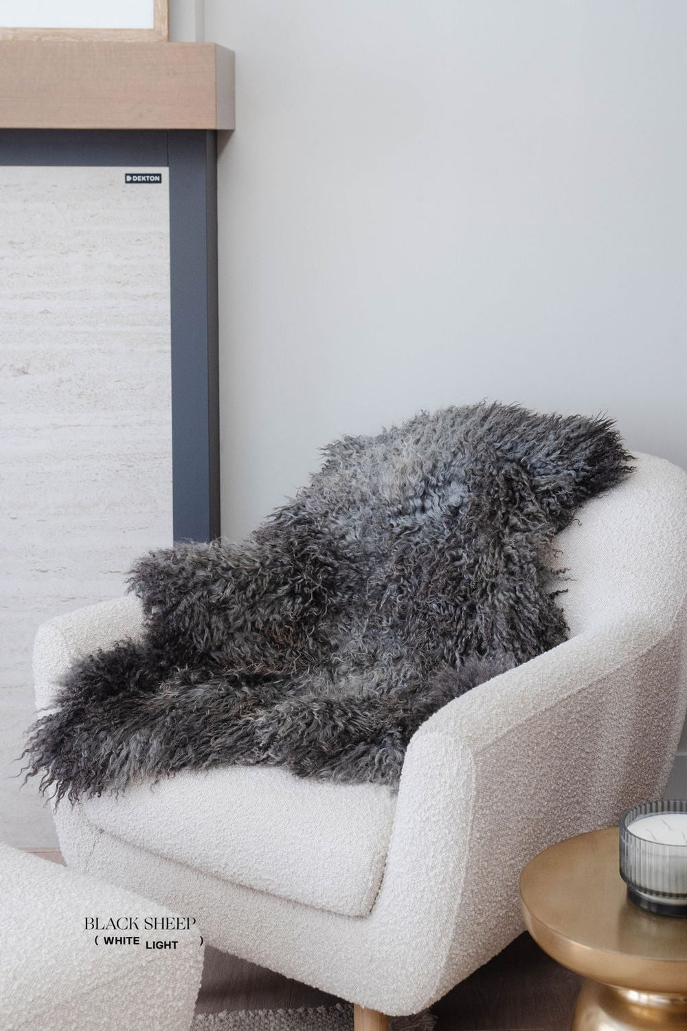 Grey Long Wool Gotland Sheepskin 