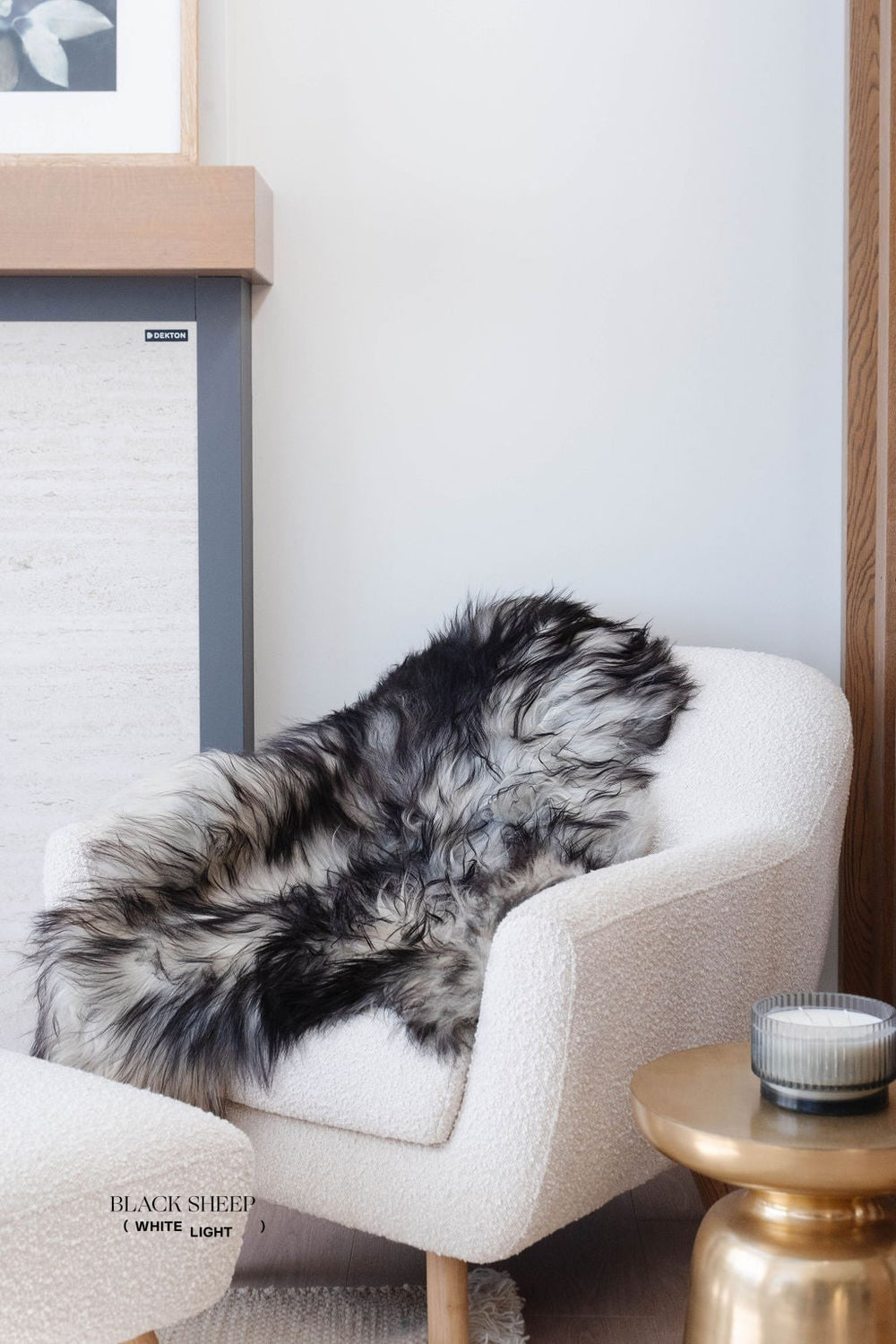 Natural Dark Grey Icelandic Sheepskin 