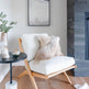Mélange Sheepskin Pillow, straight wool 